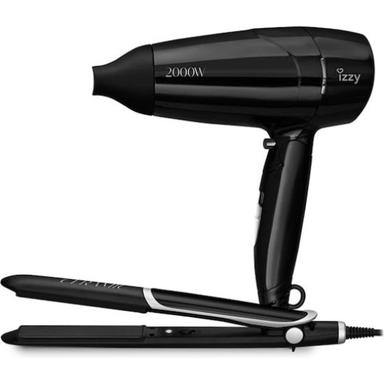Izzy IZ-7202 Σετ Πιστολάκι + Πρέσα Μαλλιών